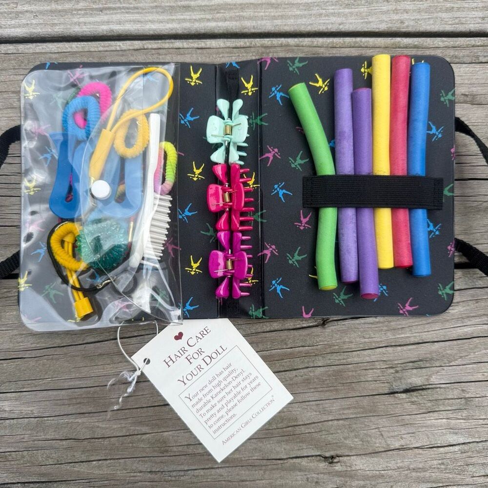 American Girl Doll Pleasant Co. Hairdo Helper Hair Styling Kit - Curlers, Clips